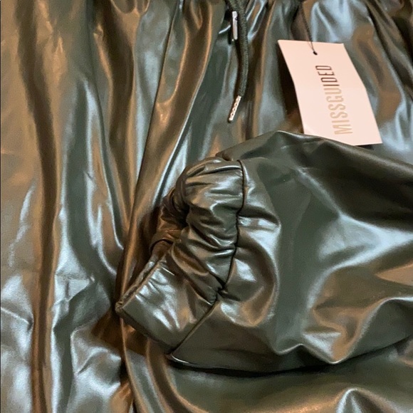 NWT!! Missguided faux leather joggers - Picture 2 of 3